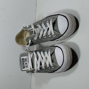 Converse All Stars Gray Unisex Size 5 Sneakers Shoes .